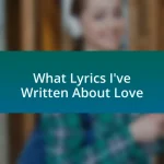 What Lyrics I’ve Written About Love
